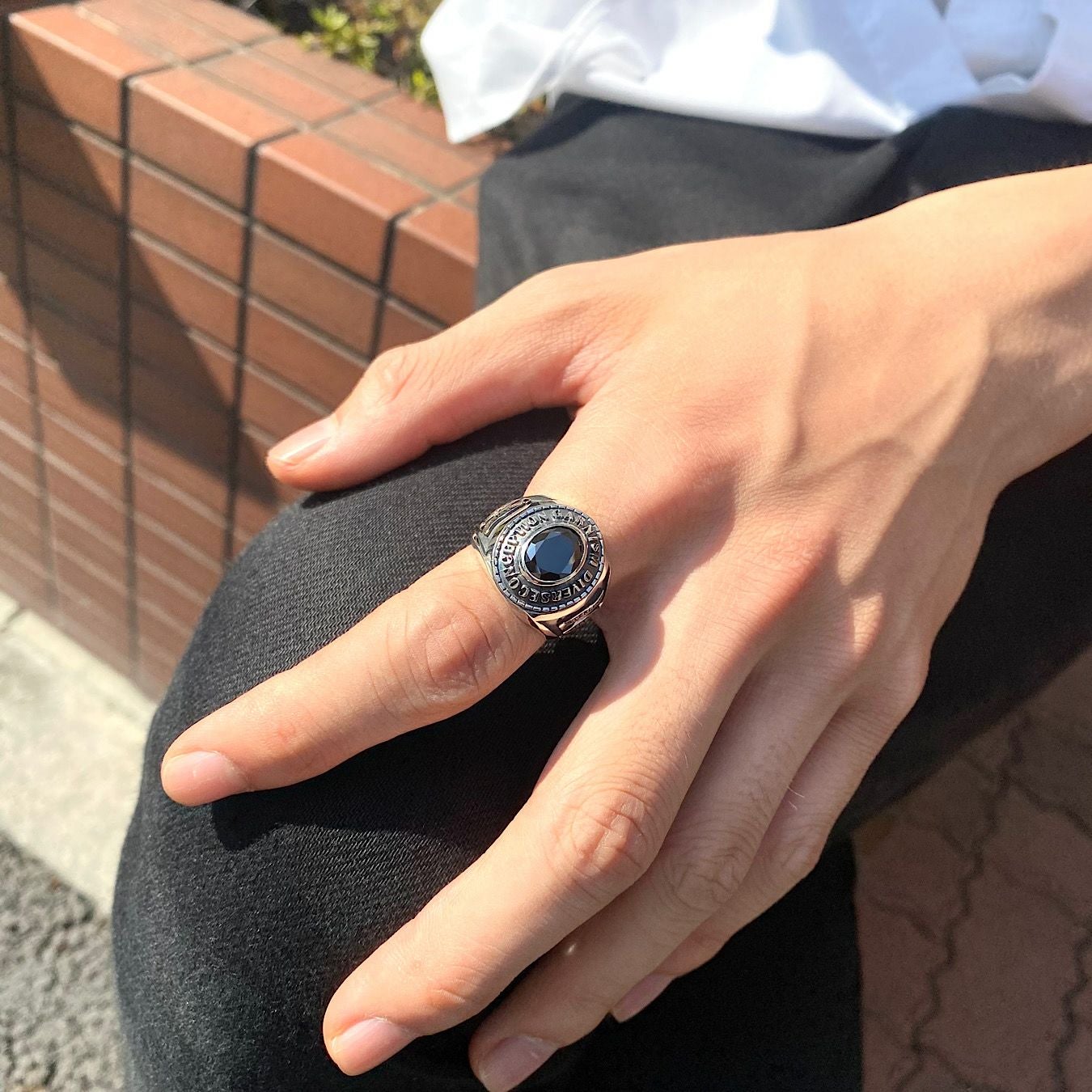 Ism College Ring - L - BLACK | GARNI ONLINE STORE
