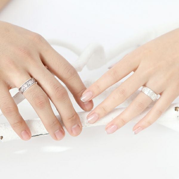 Vine Pattern Ring - Light [2 pcs set] | GARNI ONLINE STORE