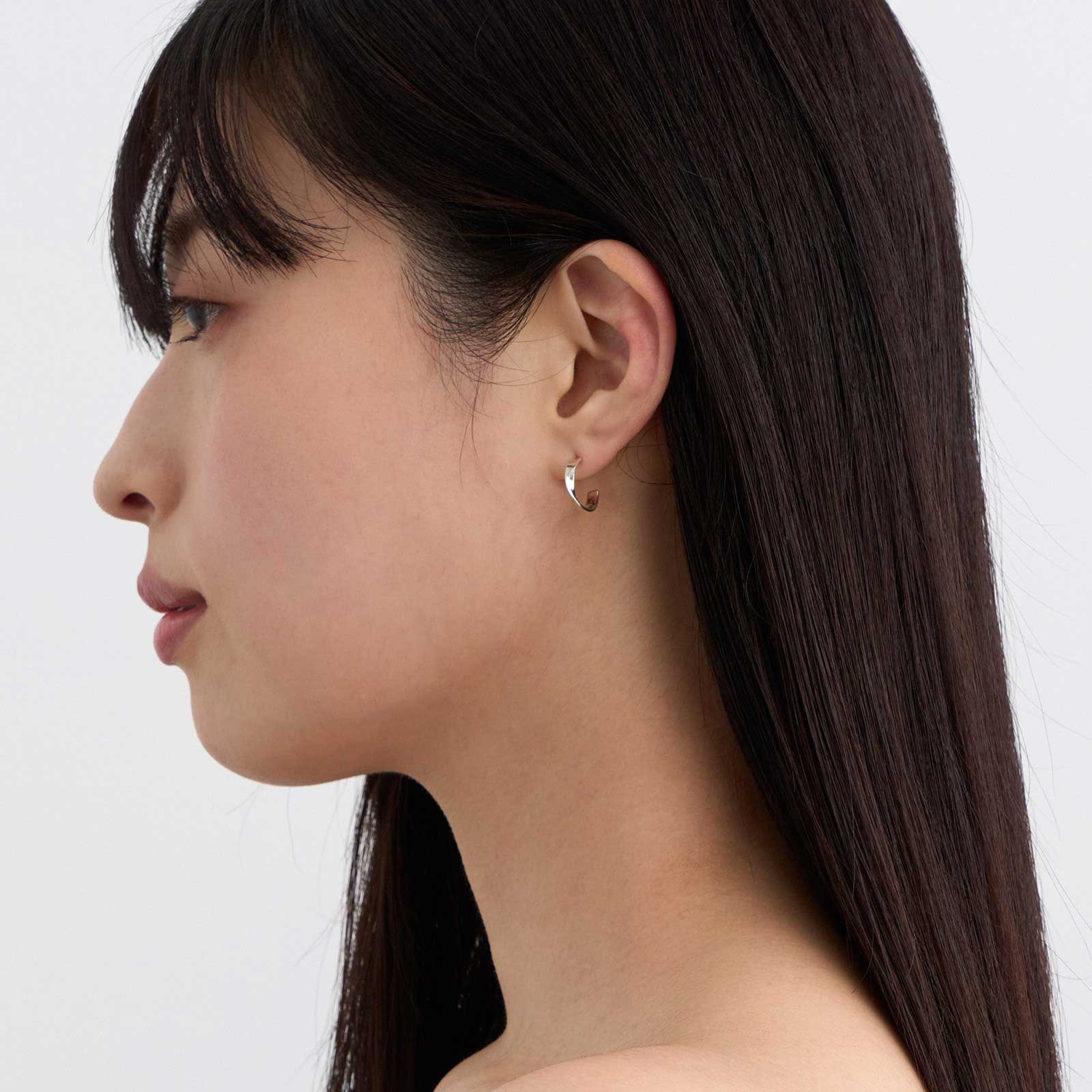 GARNI シンプルリングピアス(片耳用) GARNI - 【お取り寄せ注文可能】Crockery Pierce_L 左耳用(SILVER