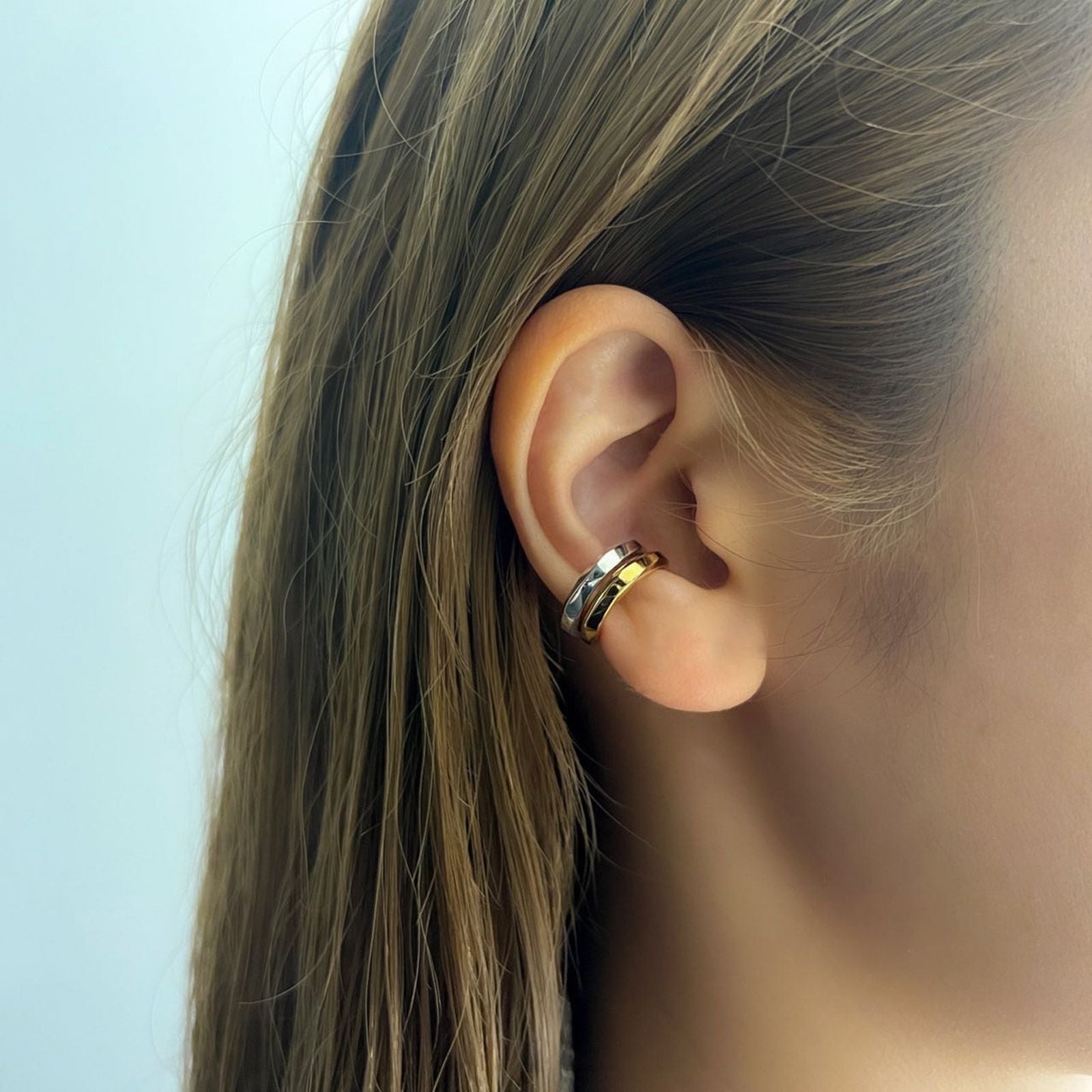 Crockery Hoop Ear Cuff - S - SILVER | GARNI ONLINE STORE