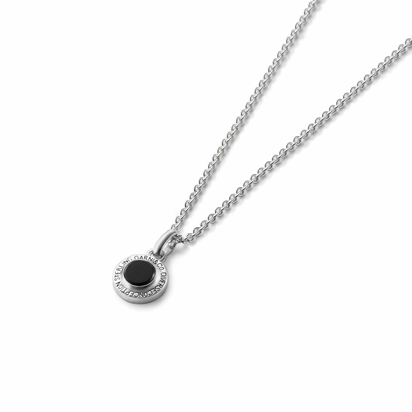 Round Stone Pendant - S - BLACK | GARNI ONLINE STORE