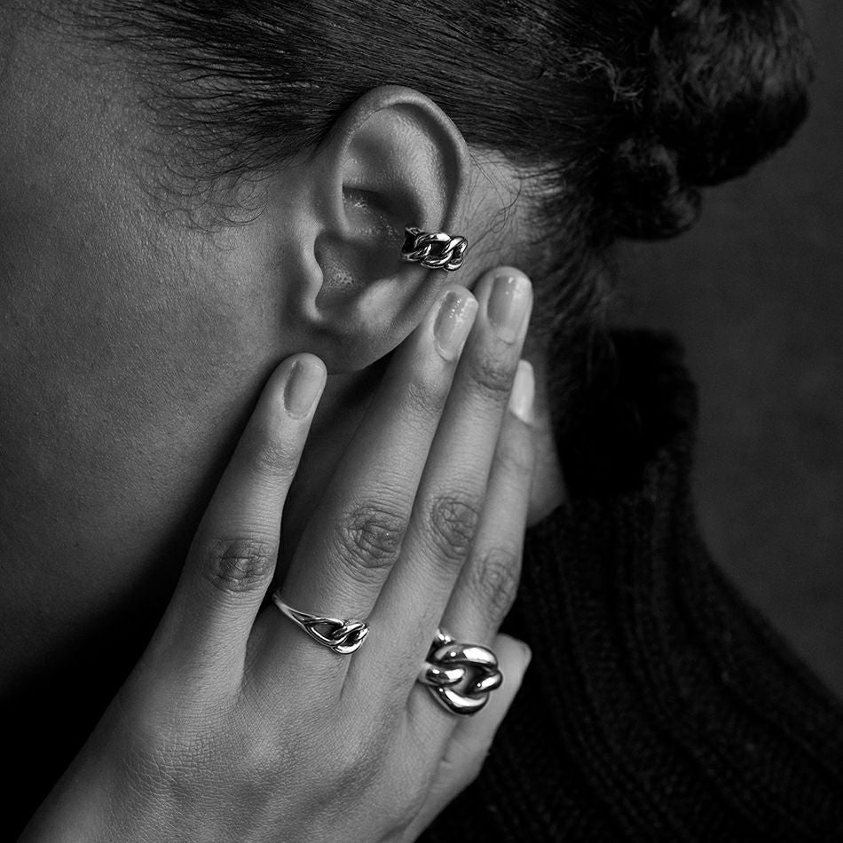 Curb Chain Ring - S - SILVER | GARNI ONLINE STORE
