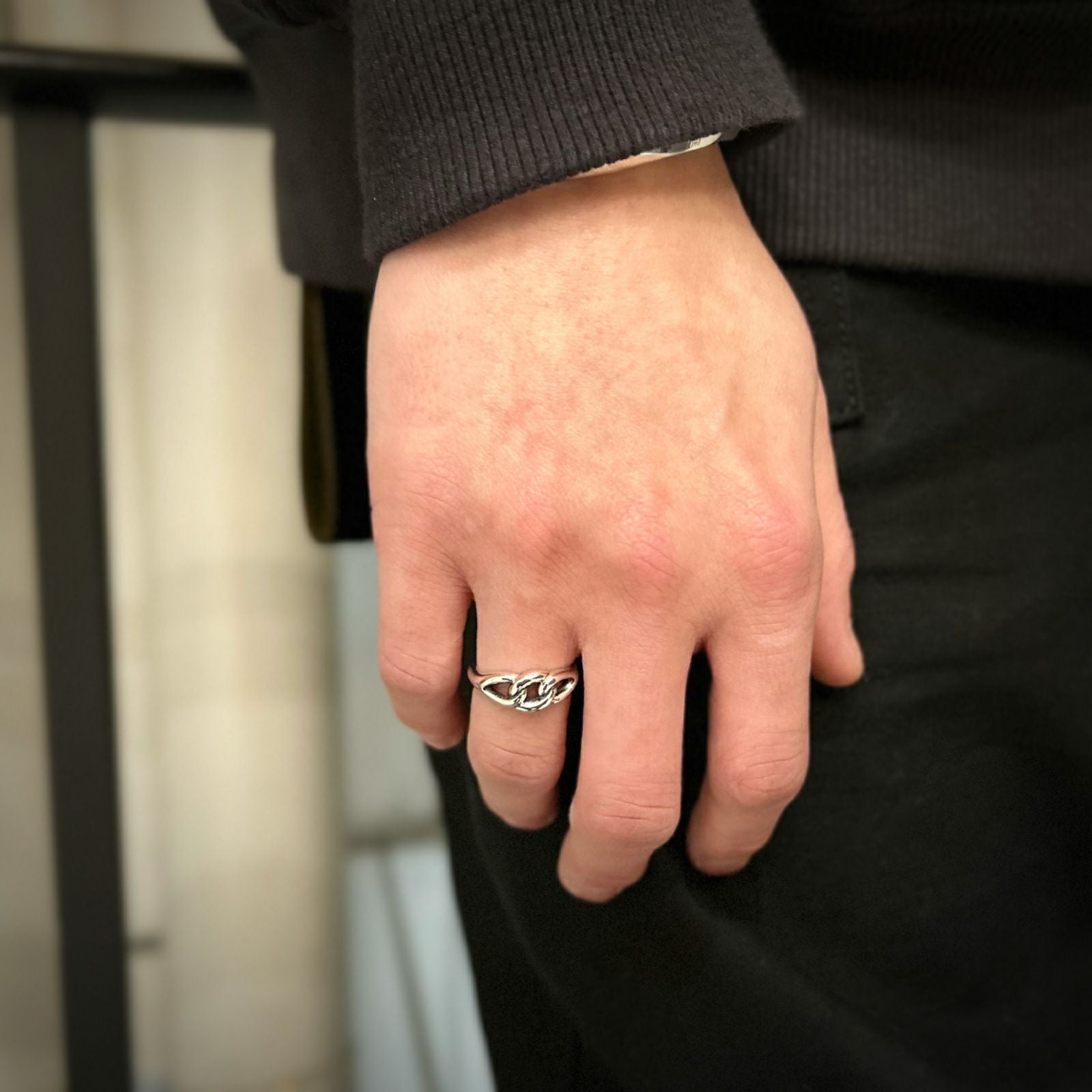 Curb Chain Ring - S - SILVER | GARNI ONLINE STORE