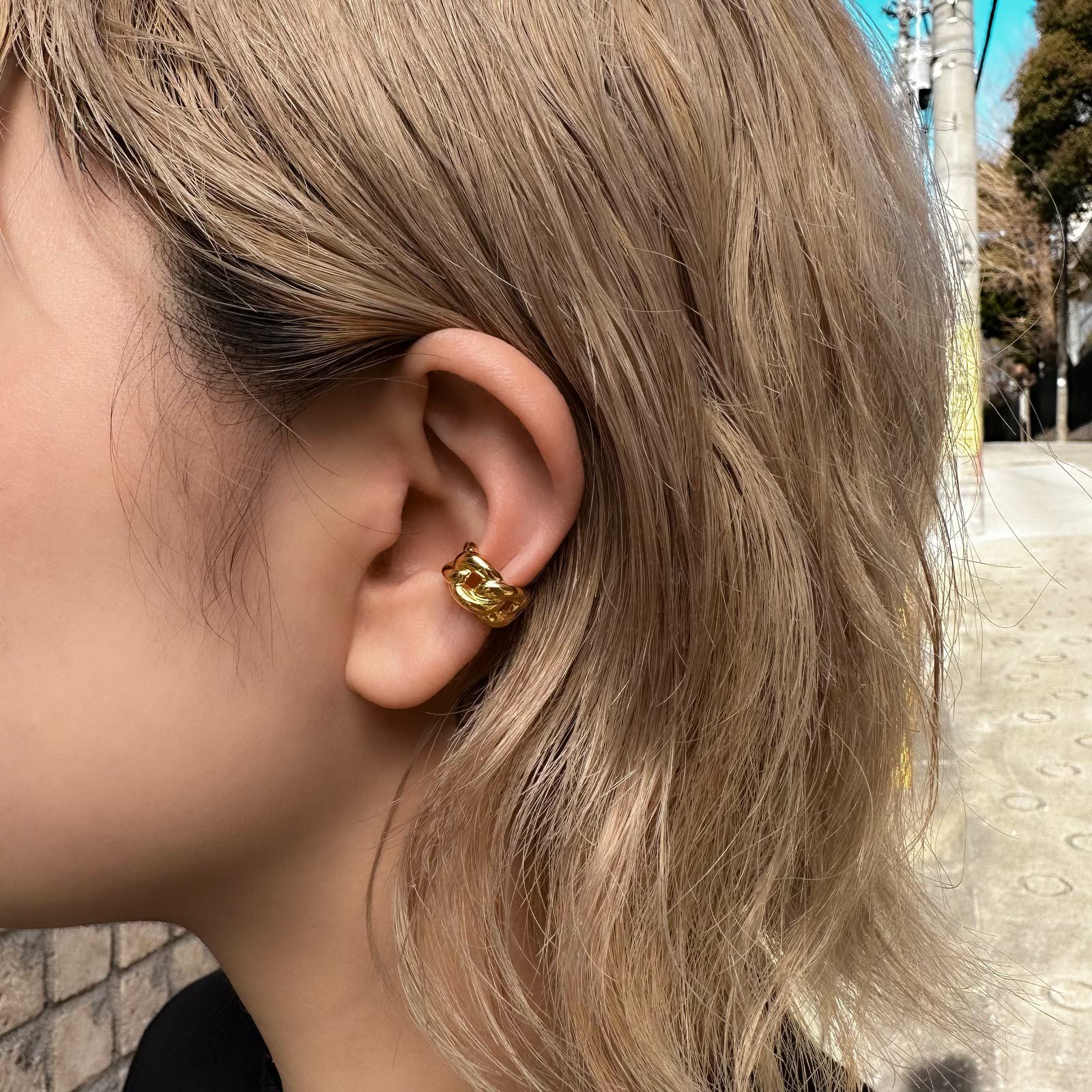 GARNI ゴールドチェーン 片耳用ピアス Curb Chain Ear Cuff - GOLD | GARNI ONLINE STORE
