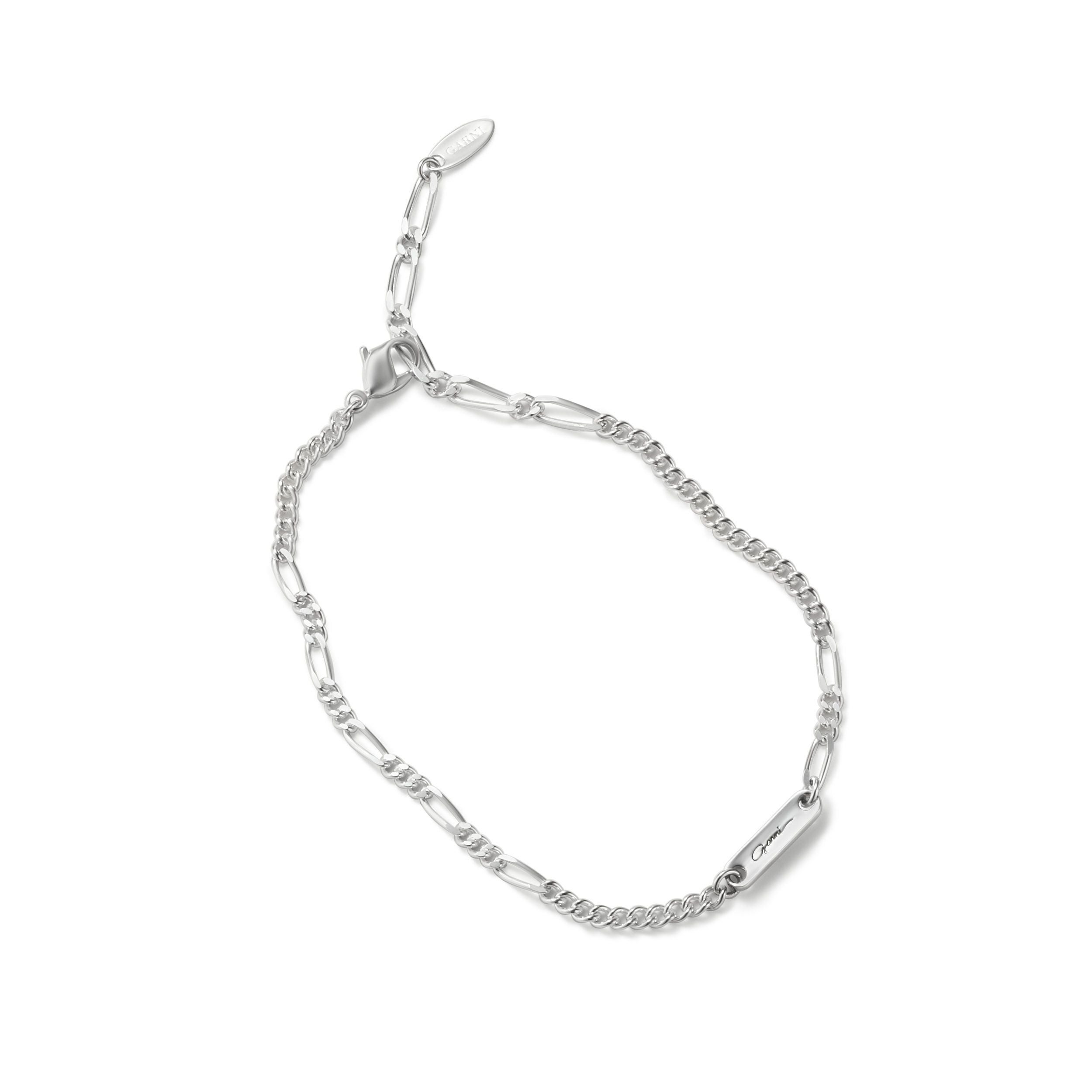 GARNI アンクレット ブレスレット Gロゴ付き 約26センチ Mix Chain Anklet - SILVER | GARNI ONLINE STORE