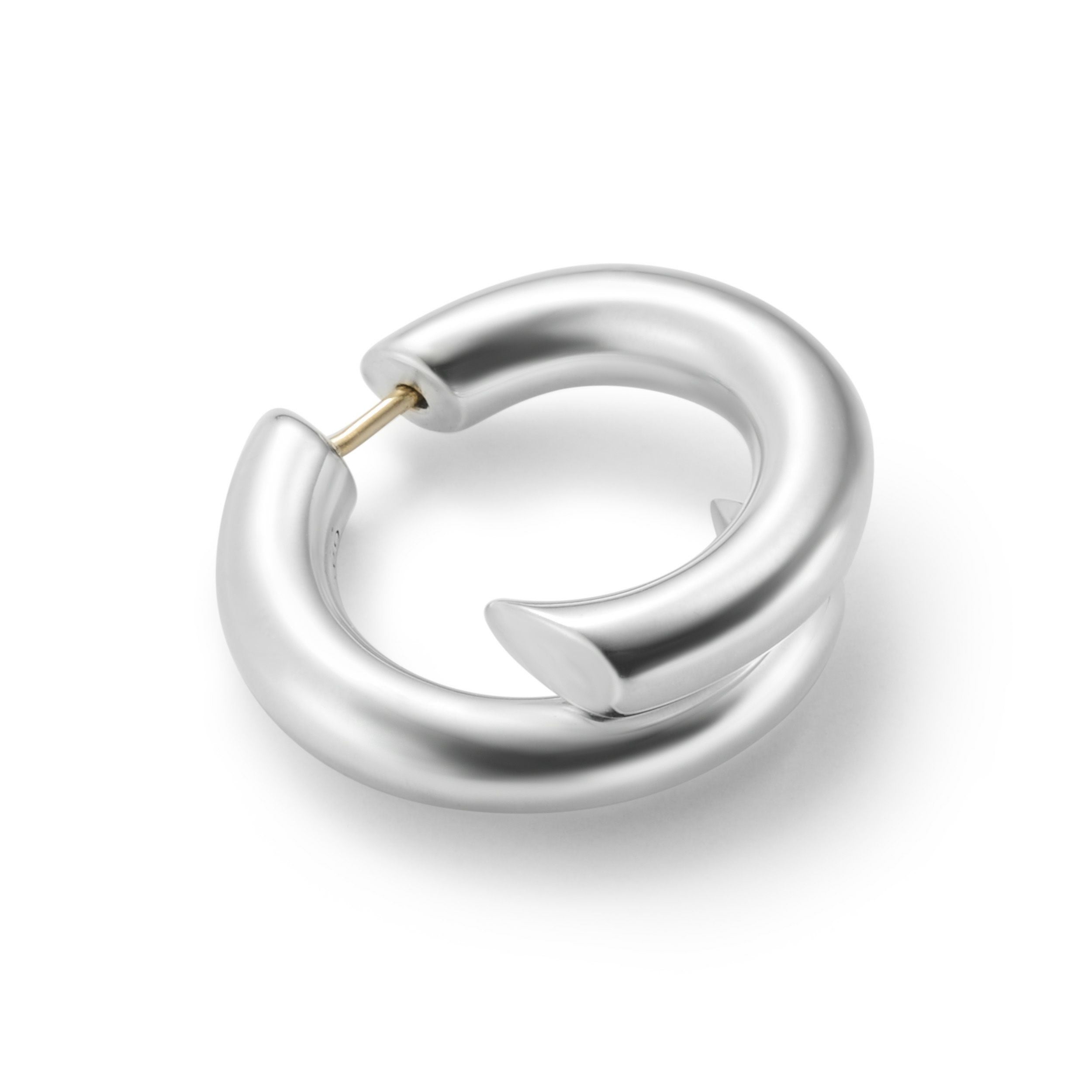 シルバー フープピアス GARNI GARNI - 【残り一点】Crockery Bamboo Pierce(SILVER) | ACRMTSM