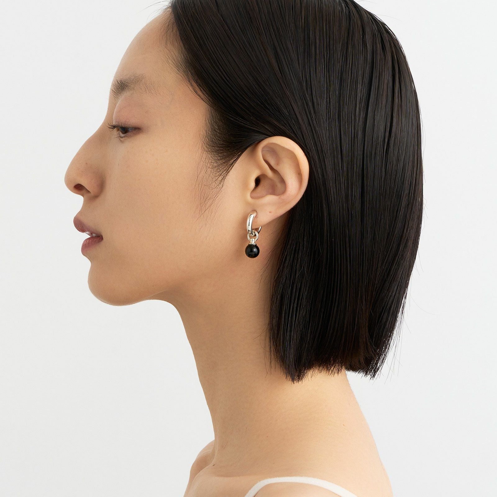 Stone Ball Hoop Earring | GARNI ONLINE STORE