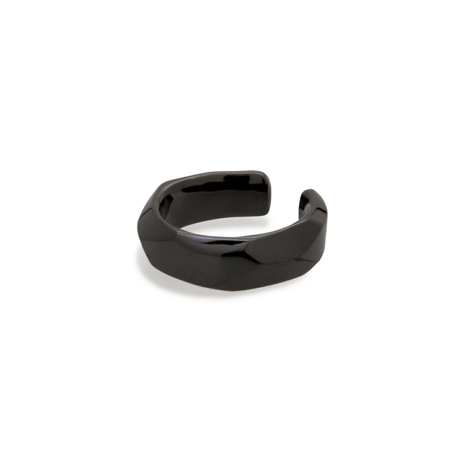 Crockery Ring Ear Cuff - BLACK | GARNI ONLINE STORE