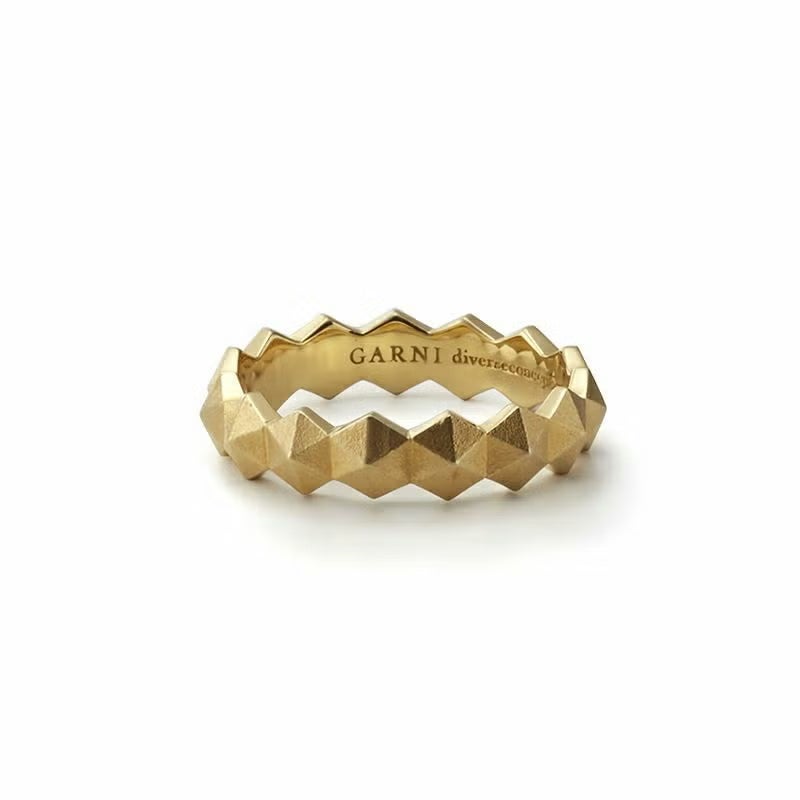 Honeycomb Studs Ring - S - SILVER | GARNI ONLINE STORE