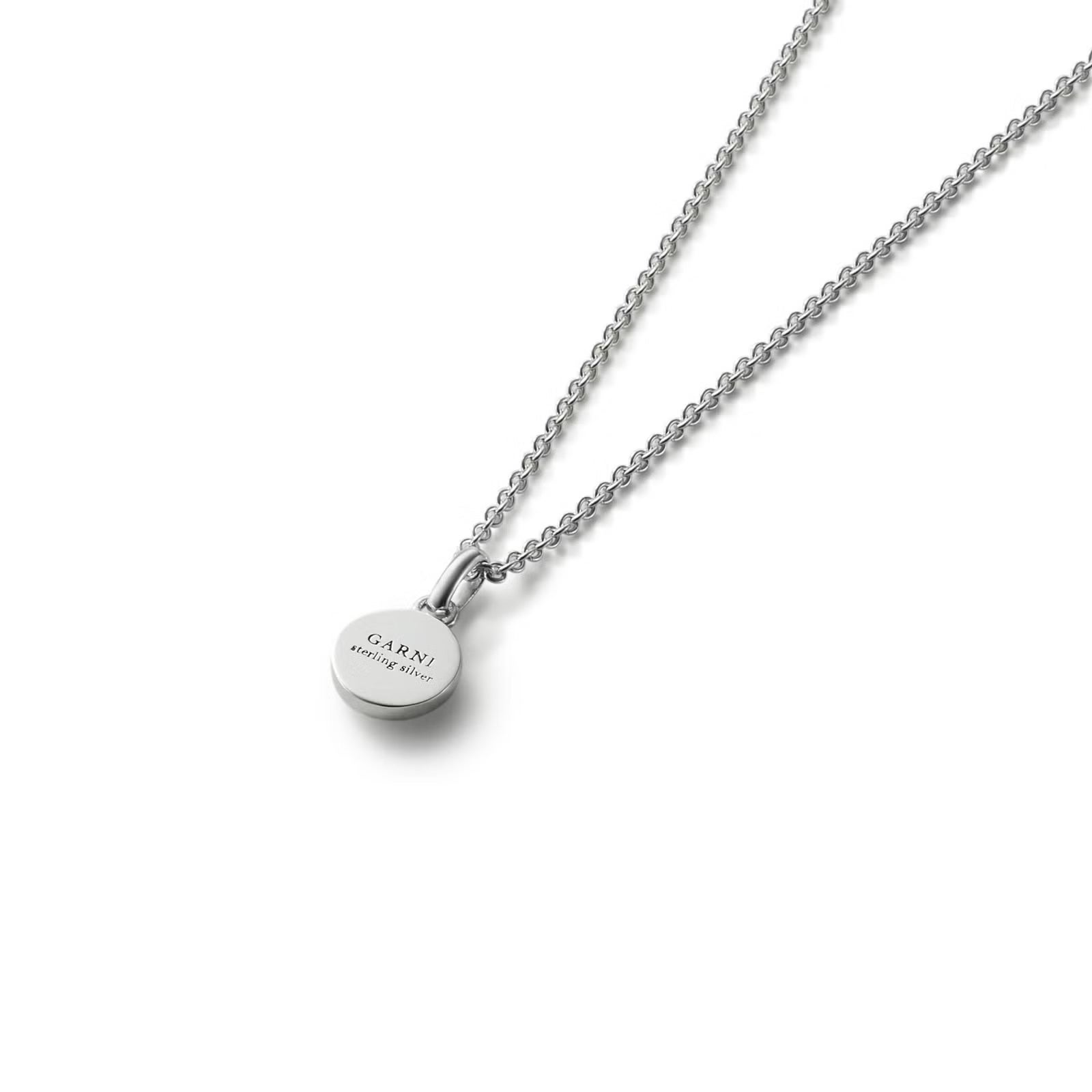Round Stone Pendant - S - WHITE | GARNI ONLINE STORE